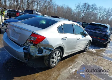 2012 Honda Civic Lx z USA, uszkodzony, nr VIN 19XFB2F57CE310340